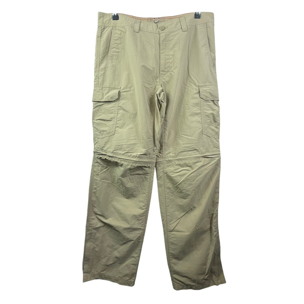 Eddie Bauer Cargo Convertible Pants Mens‎ 34 x 34 Tan Pockets Lightweight